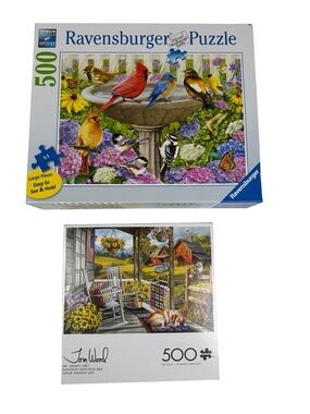 2 Puzzle Bundle Ravensburger and Tom Wood 500 pieces Brand New and Sealed